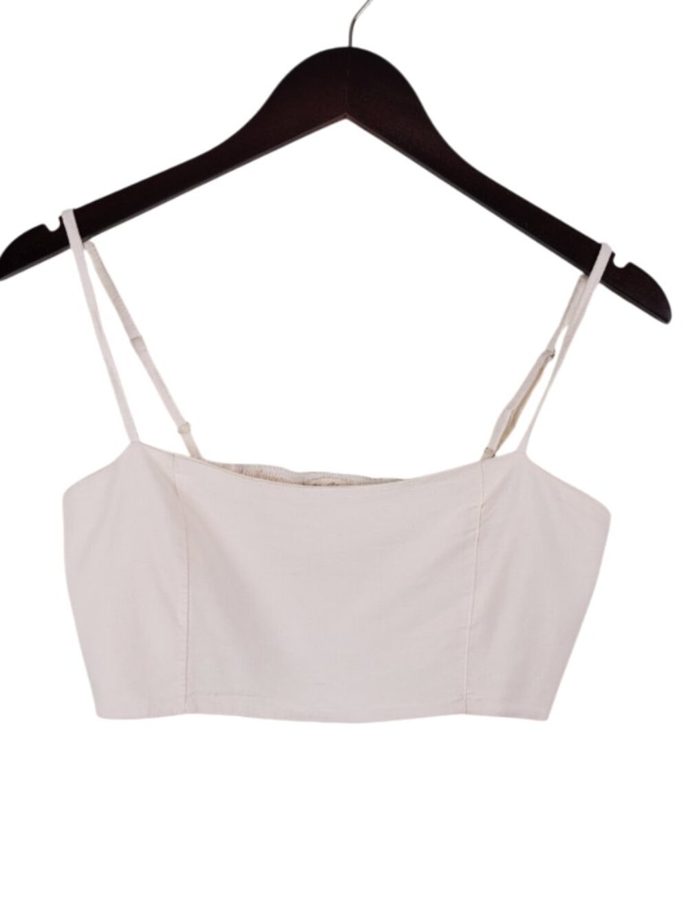 JOHN GALT White Cotton Summer Cropped Bandeau Top